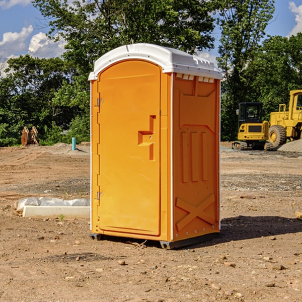 what is the cost difference between standard and deluxe portable toilet rentals in Webb